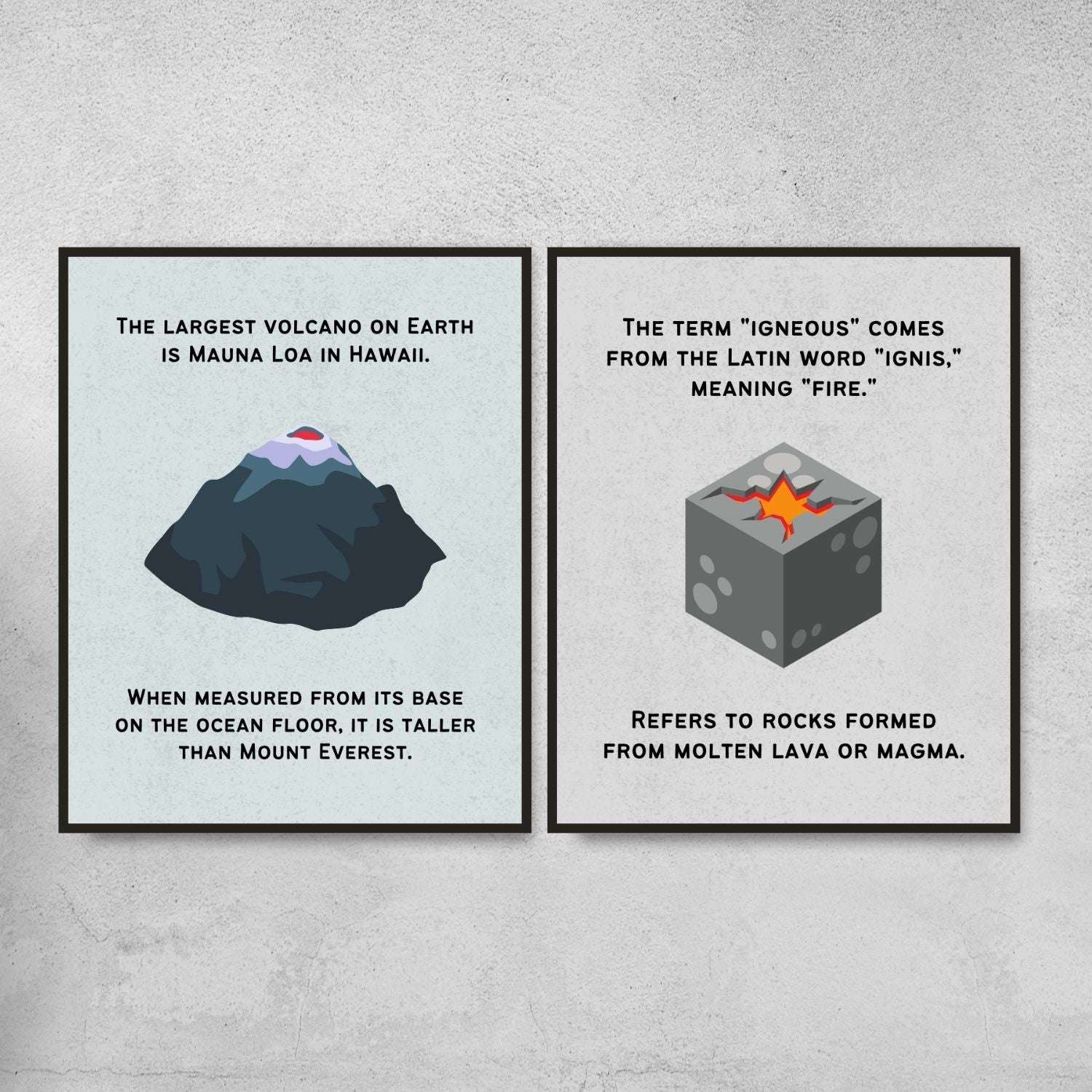 Fun Facts Posters for Geology Classroom Decor