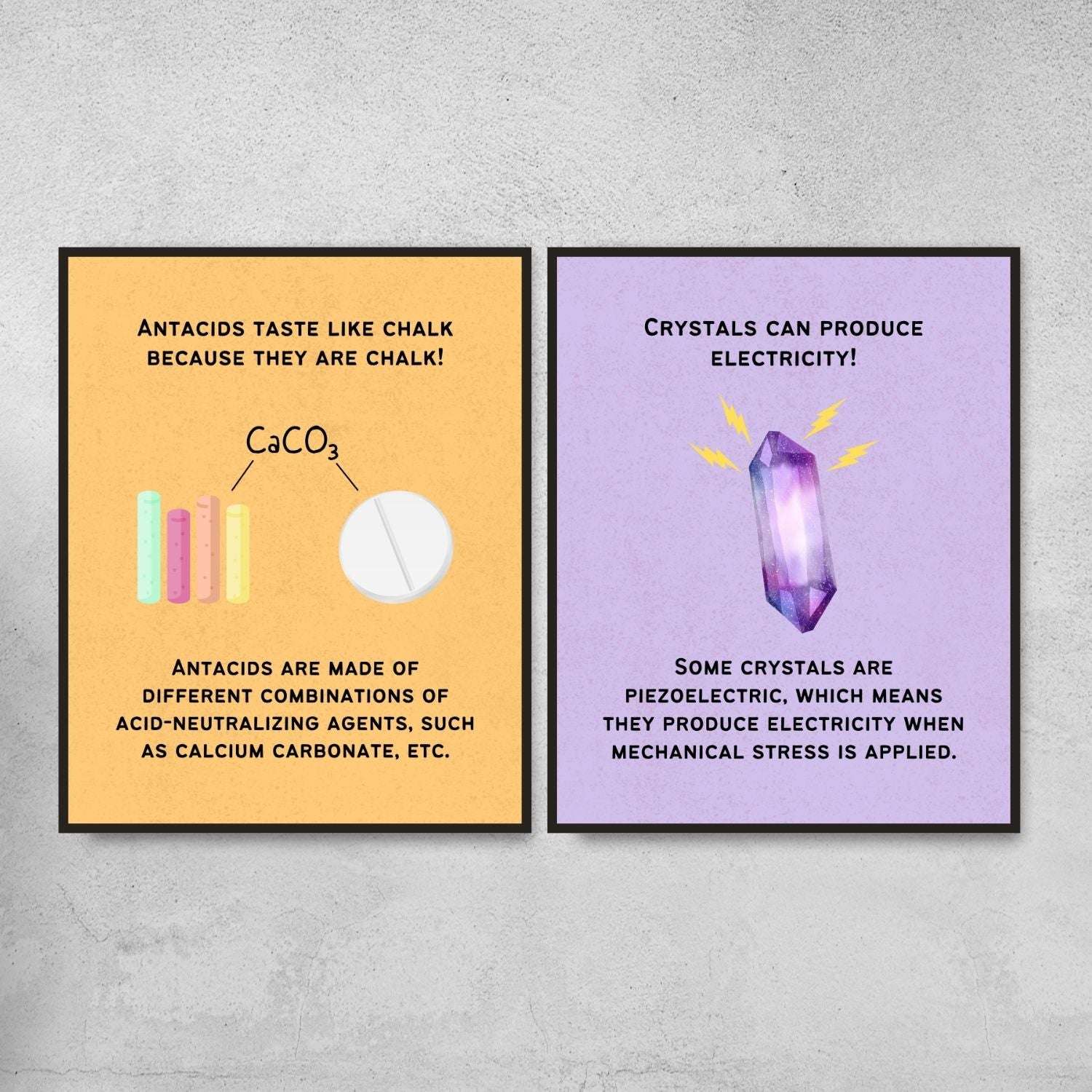 Fun Facts Posters for Geology Classroom Decor