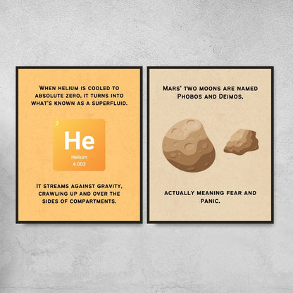 Fun Facts Posters for Physics Classroom Decor