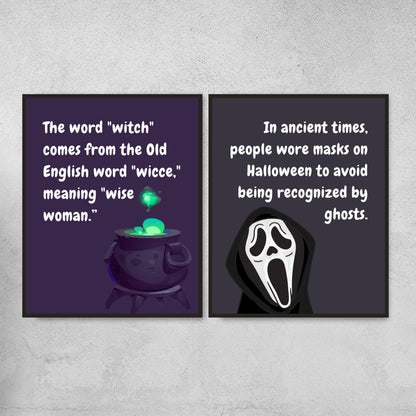 Halloween Fun Facts Posters for Classroom Decor