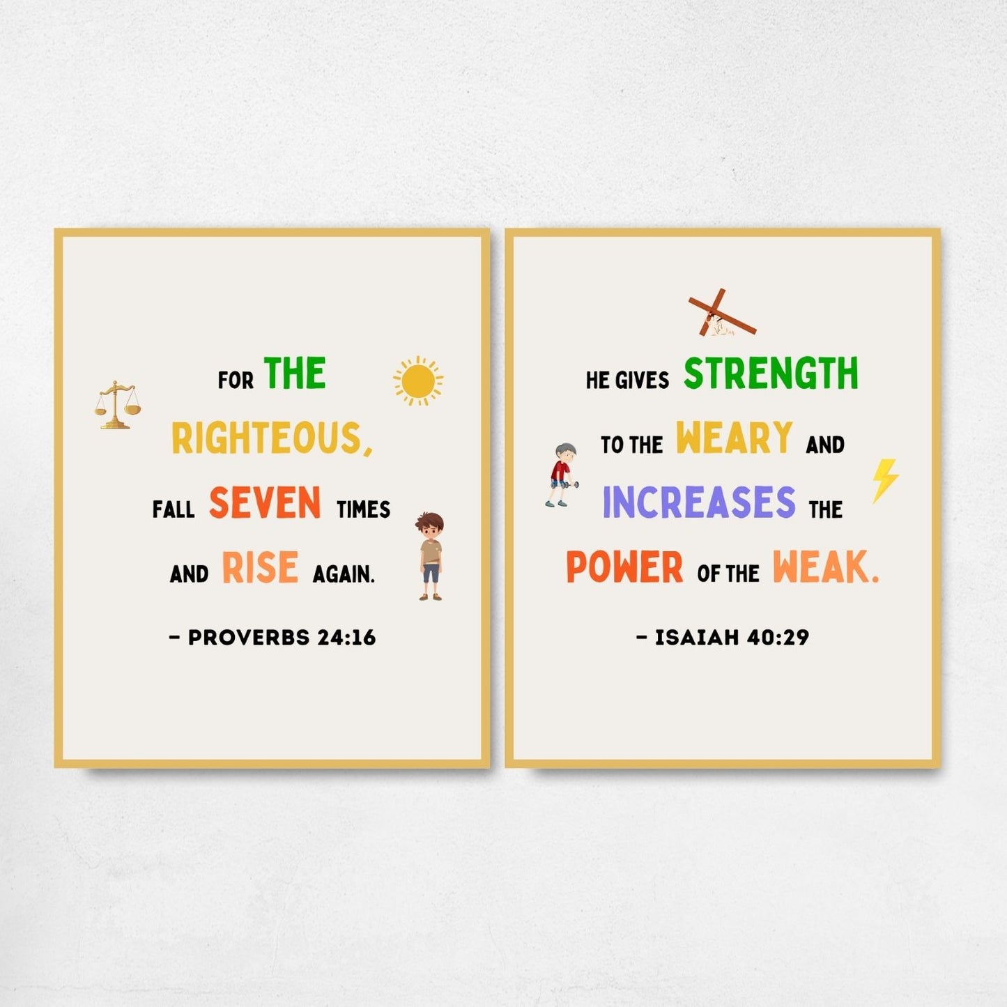 Bible Verse Posters for Classroom Decorations