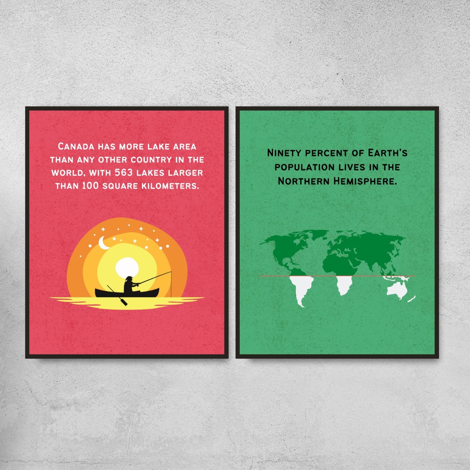 Fun Facts Posters for Geography Classroom Decor