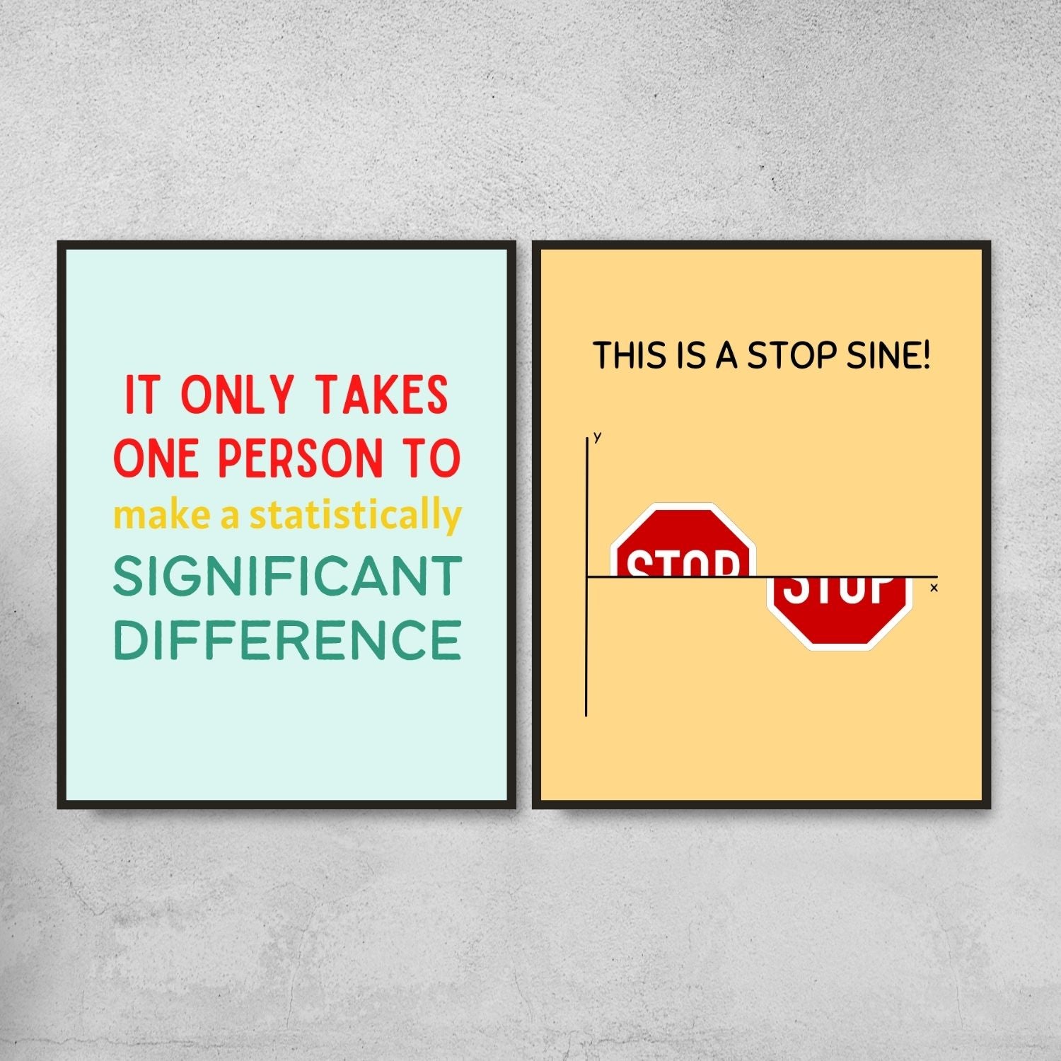 Funny Statistics Posters for Math Classroom Decor