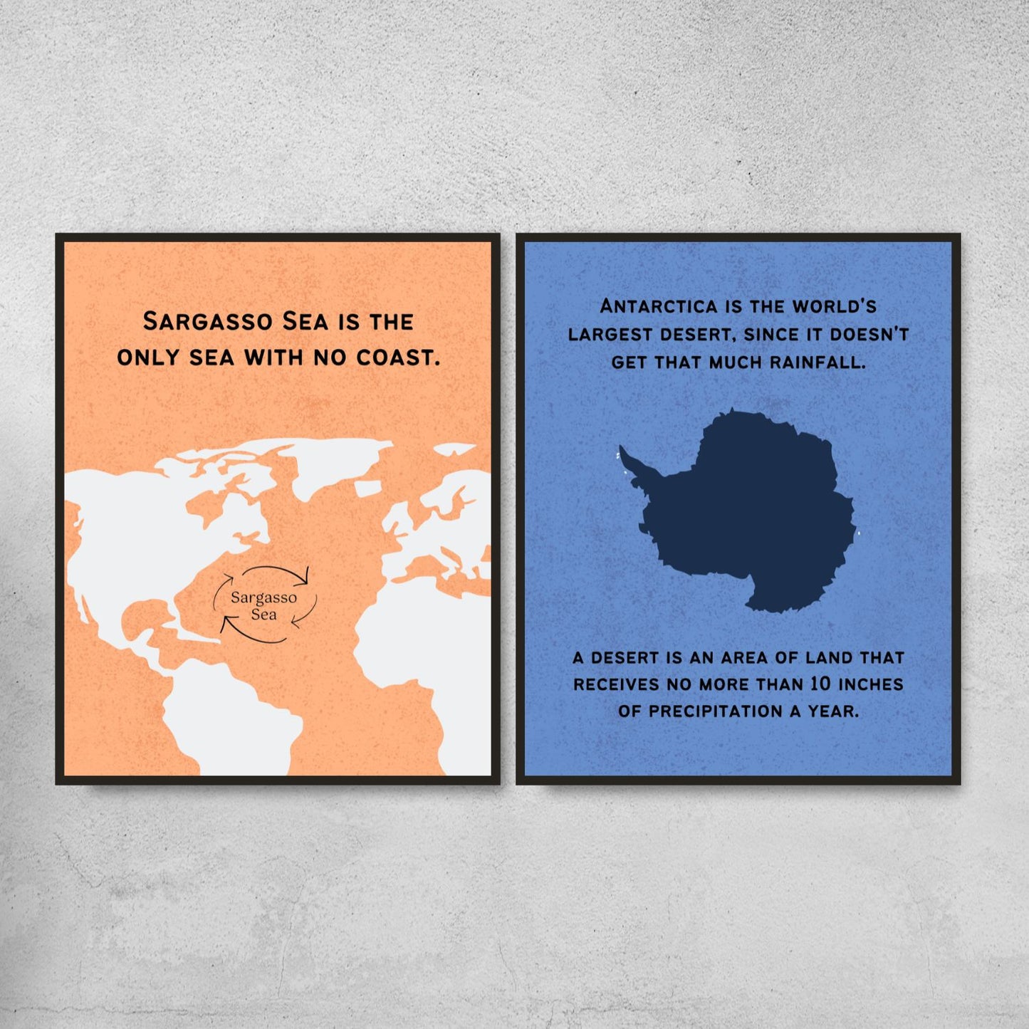 Fun Facts Posters for Geography Classroom Decor