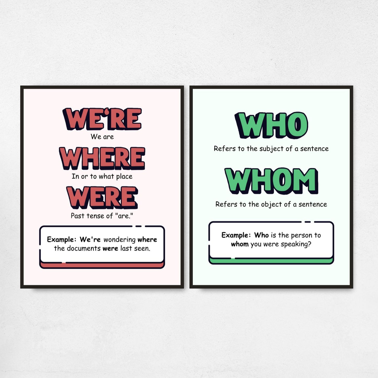 Commonly Confused Words Posters