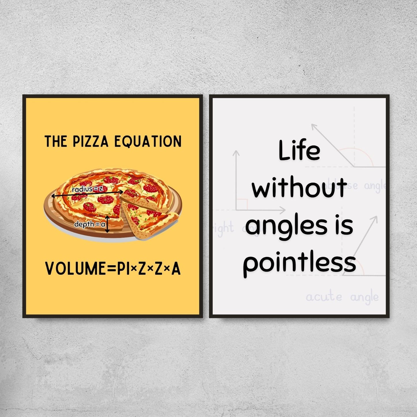 Funny Geometry Posters for Math Classroom Decor