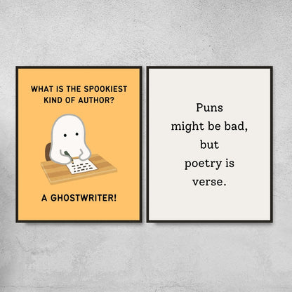 Funny literature posters for classroom decor