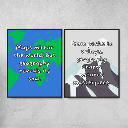 Quotes for Geography classroom decoration Vol.1