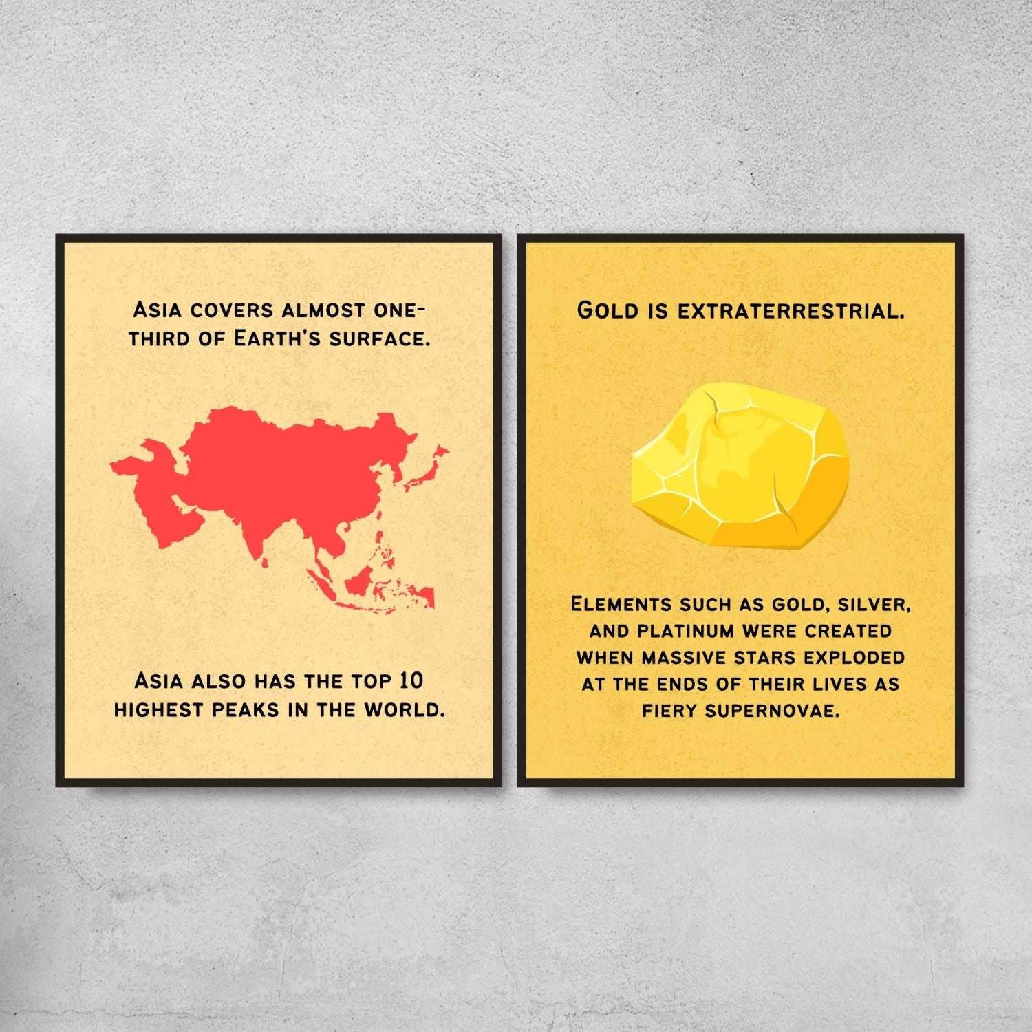 Fun Facts Posters for Geology Classroom Decor