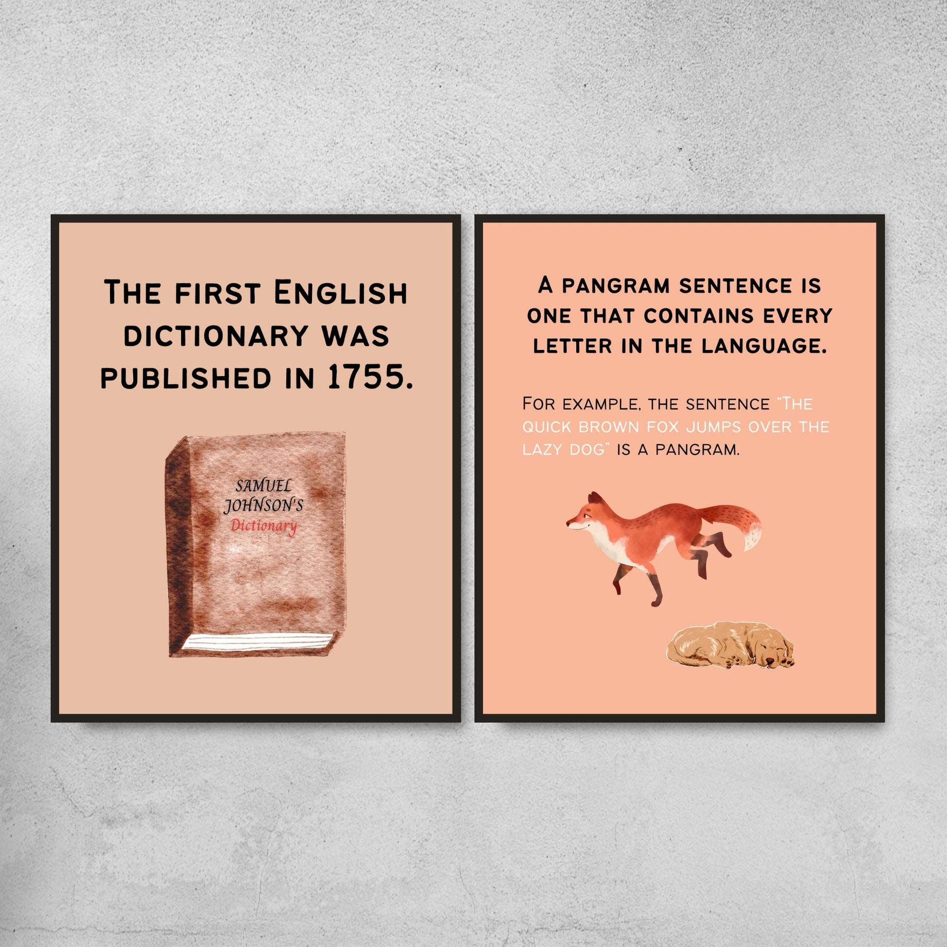 Fun Facts Posters for English Classroom Decor