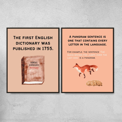 Fun Facts Posters for English Classroom Decor