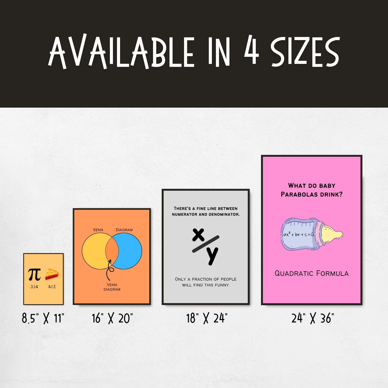 Funny Posters for Math Classroom Decor