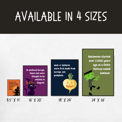 Halloween Fun Facts Posters for Classroom Decor