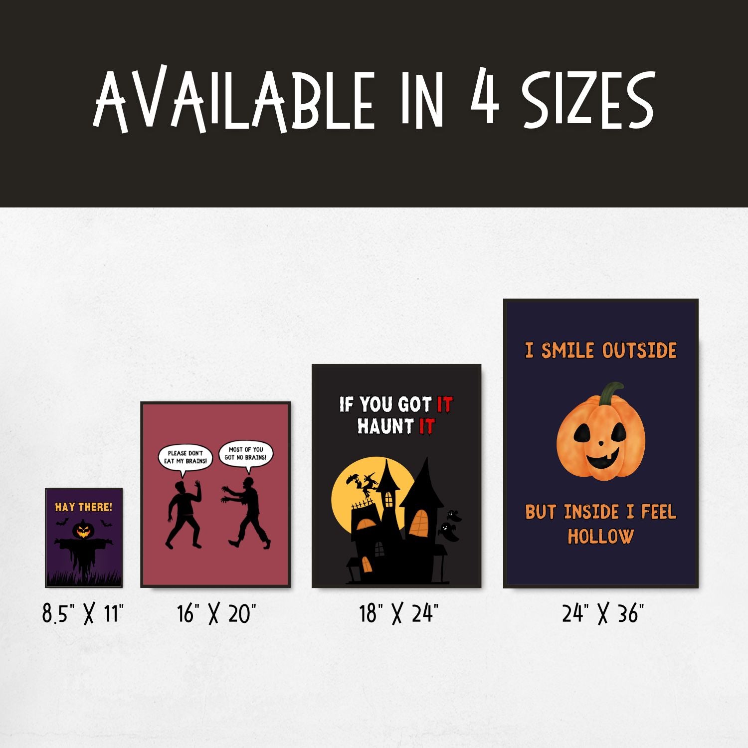 Funny Halloween Posters for Classroom Decor