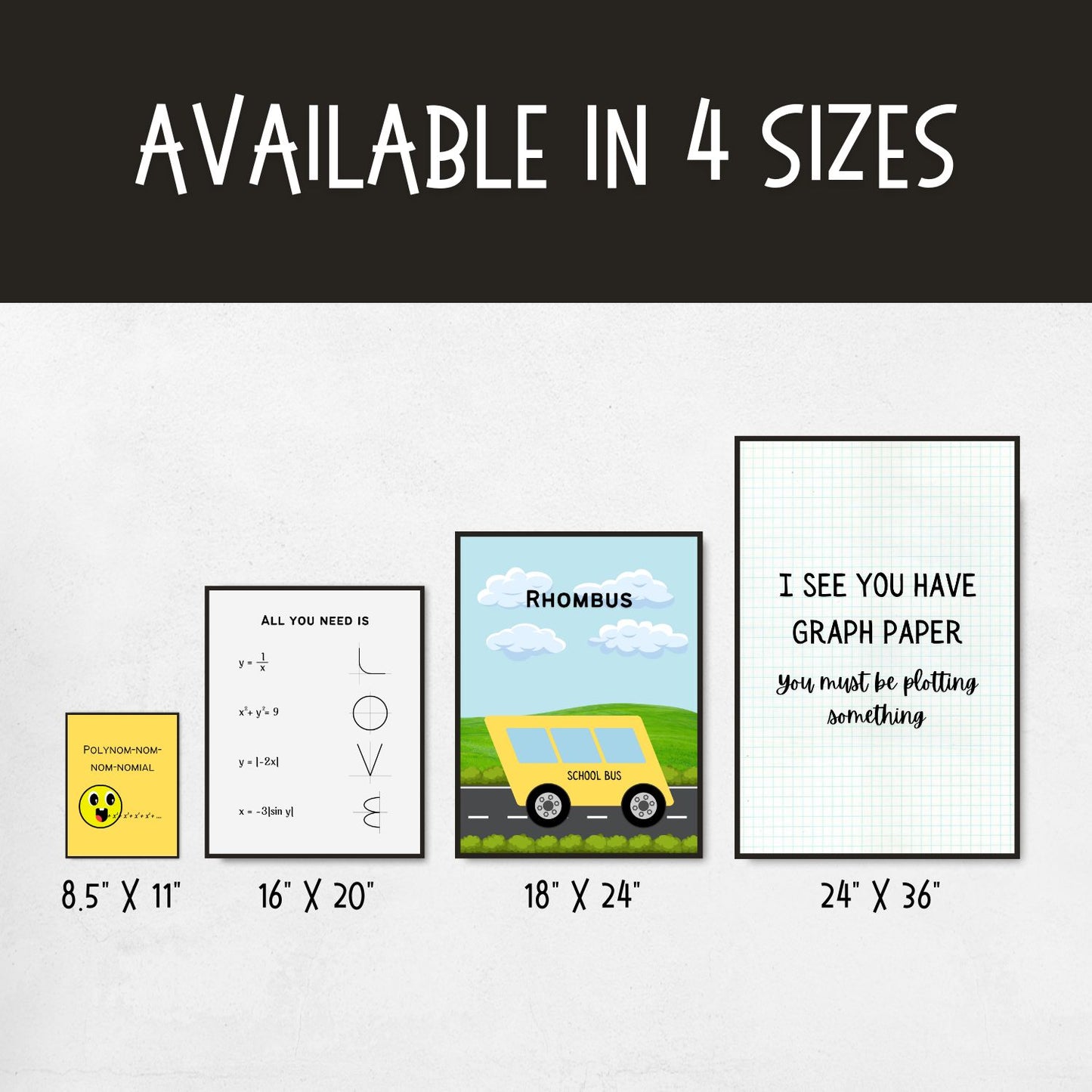 Bundle of Funny Posters for Math Classroom Decor