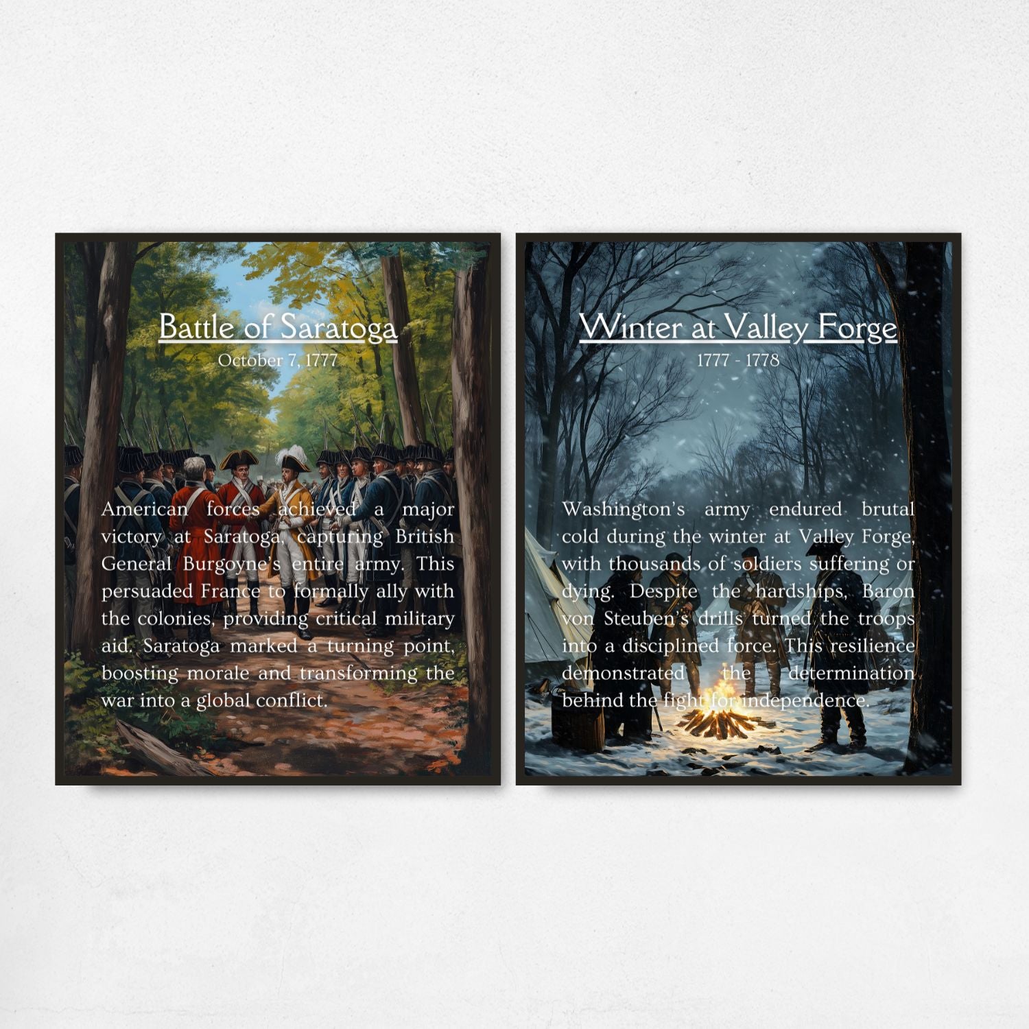 American Revolution Posters for History Classroom Decor