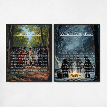 American Revolution Posters for History Classroom Decor