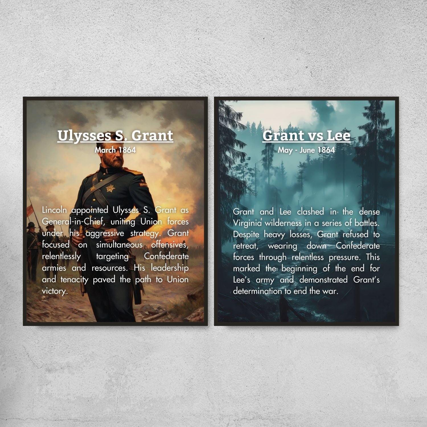 American Civil War Timeline Posters for History Classroom Decor