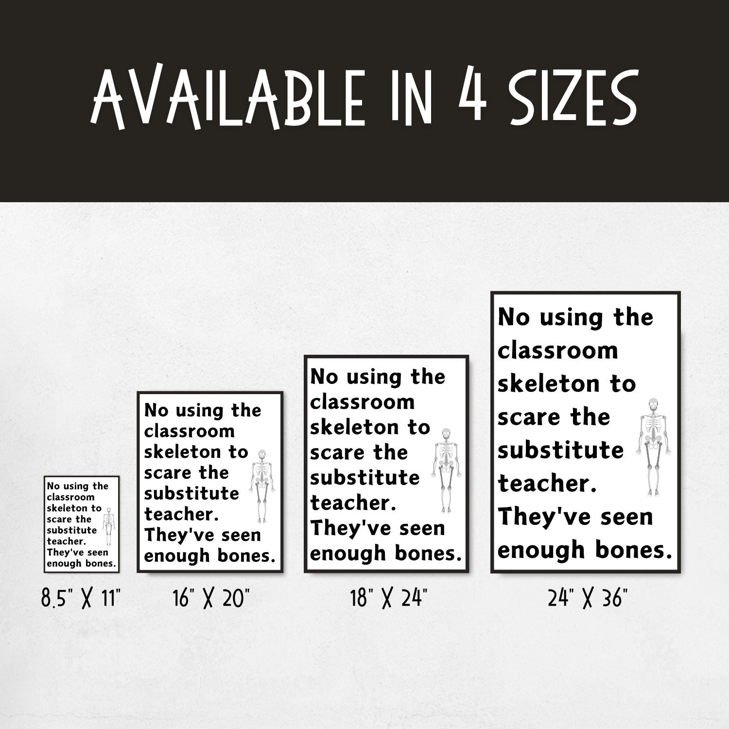 Funny classroom rules poster for biology classroom decor