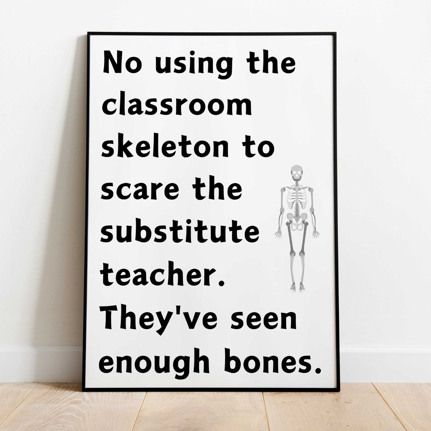 Funny classroom rules poster for biology classroom decoration