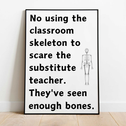 Funny classroom rules poster for biology classroom decoration