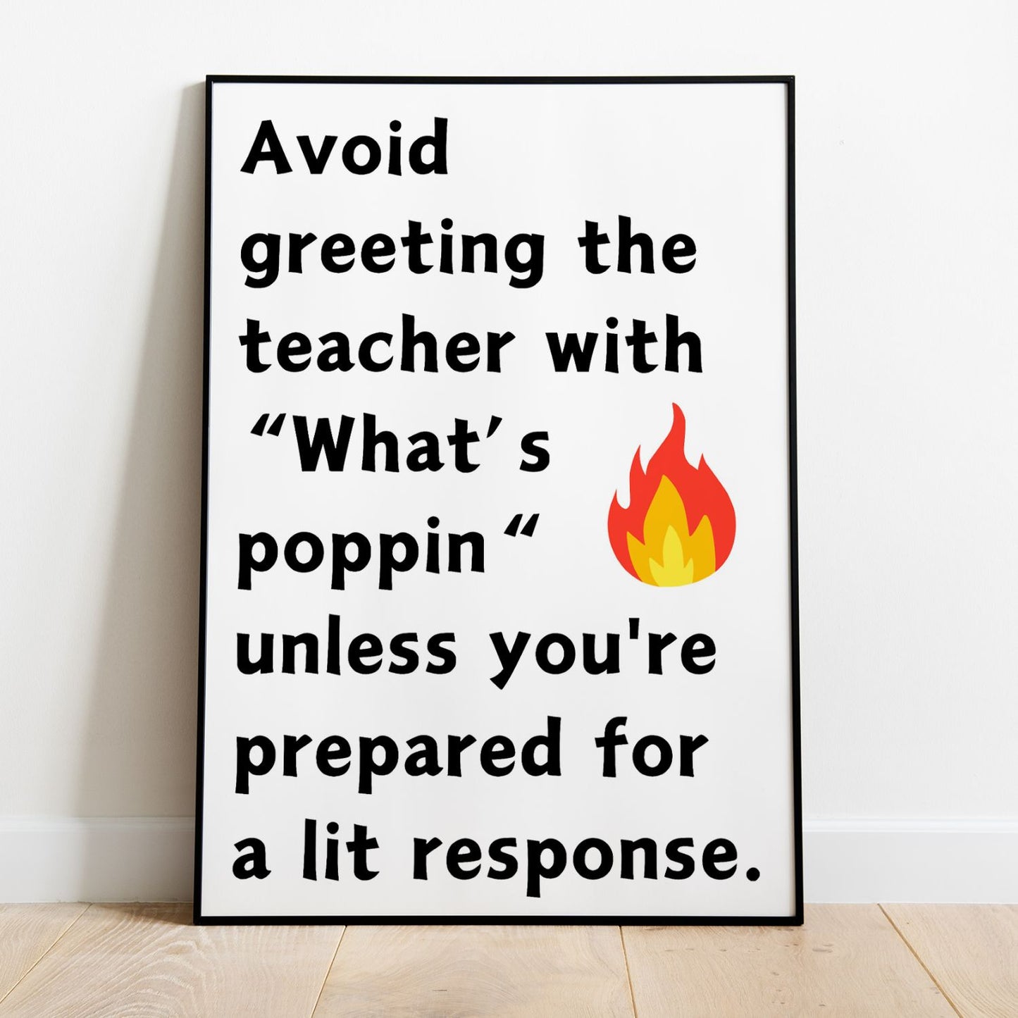 Funny classroom rules decoration poster for high school