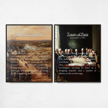 American Revolution Posters for History Classroom Decor