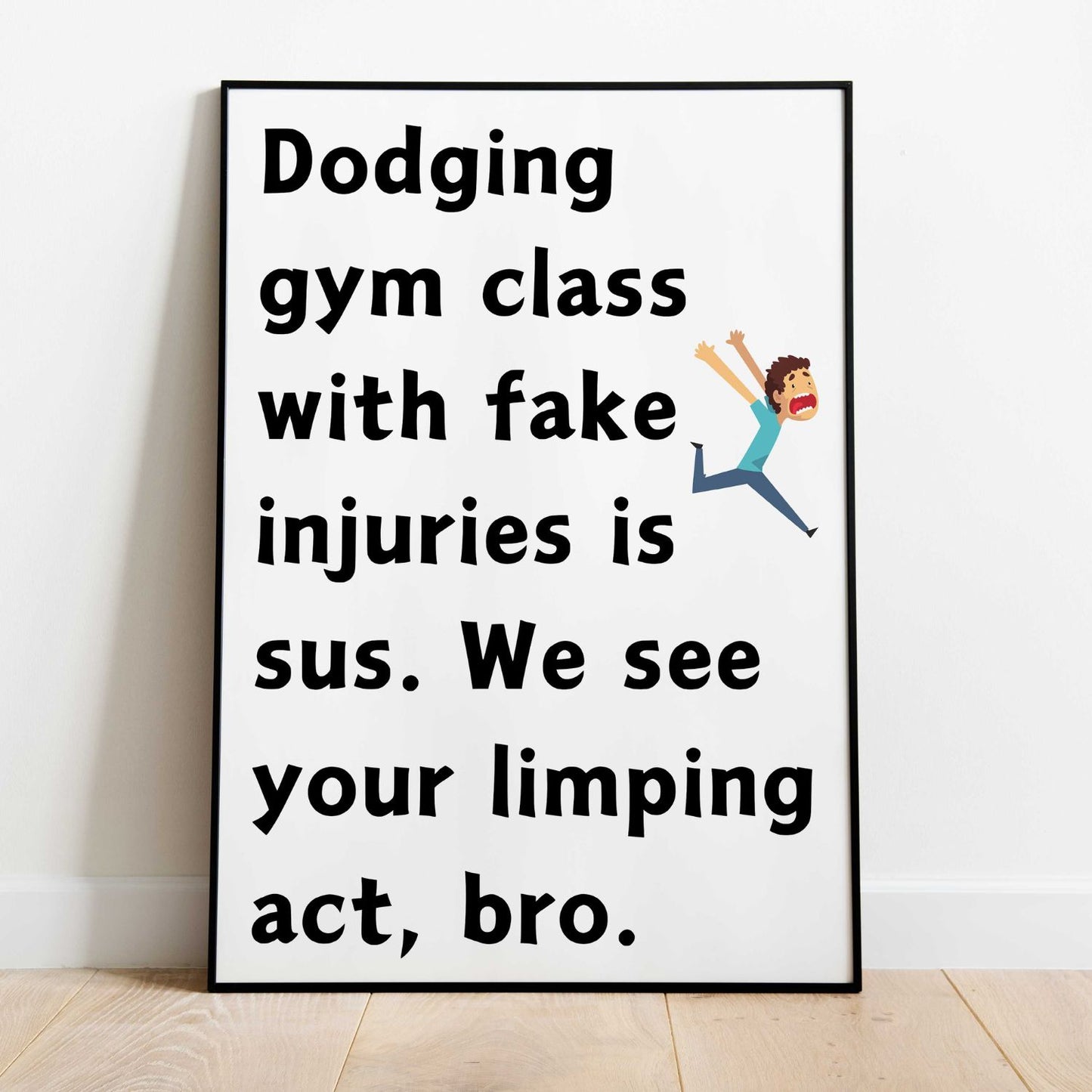 Funny PE classroom rules decoration poster and teacher gifts