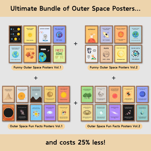 Outer space poster bundle for science classroom decor