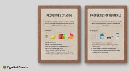 Acids and Bases Posters for Science Classroom Decor