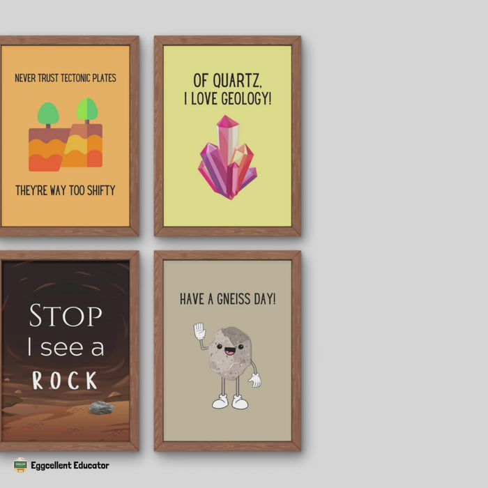 Funny Posters for Geology Classroom Decor