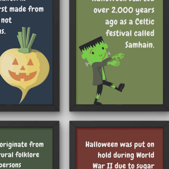 Halloween Fun Facts Posters for Classroom Decor