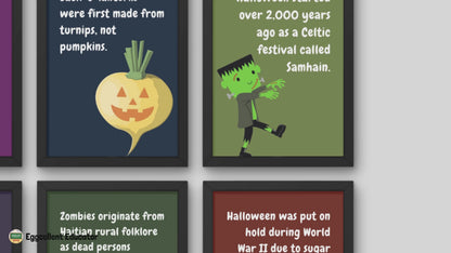 Halloween Fun Facts Posters for Classroom Decor