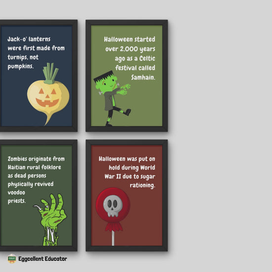 Halloween Fun Facts Posters for Classroom Decor