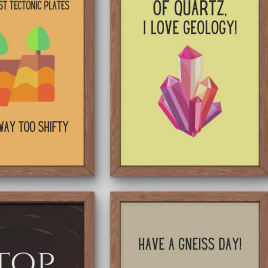 Funny Posters for Geology Classroom Decor