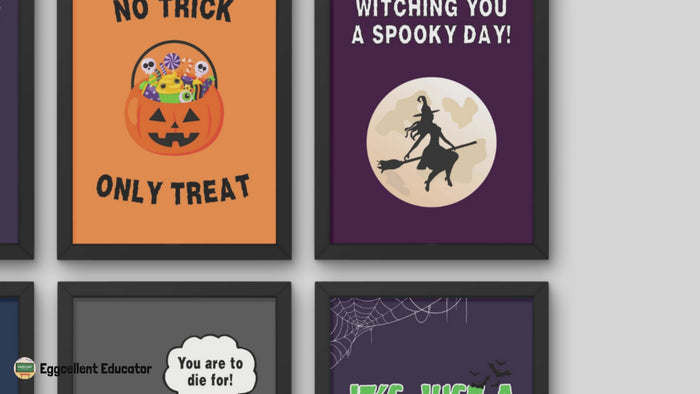 Funny Halloween Posters for Classroom Decor