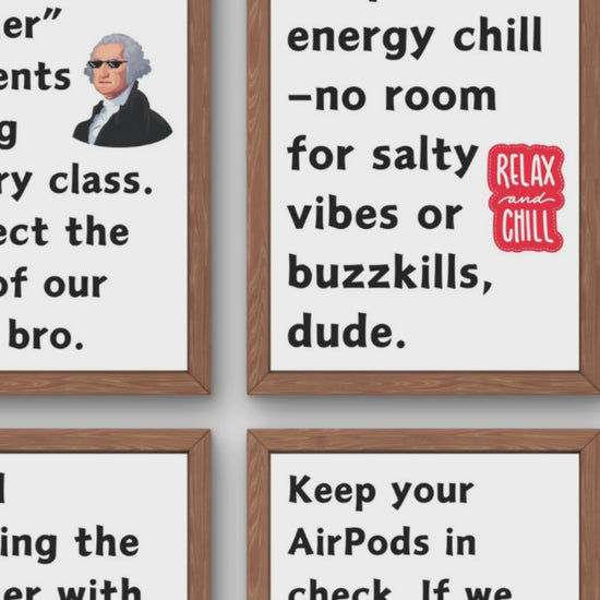 Funny classroom rules posters for high school