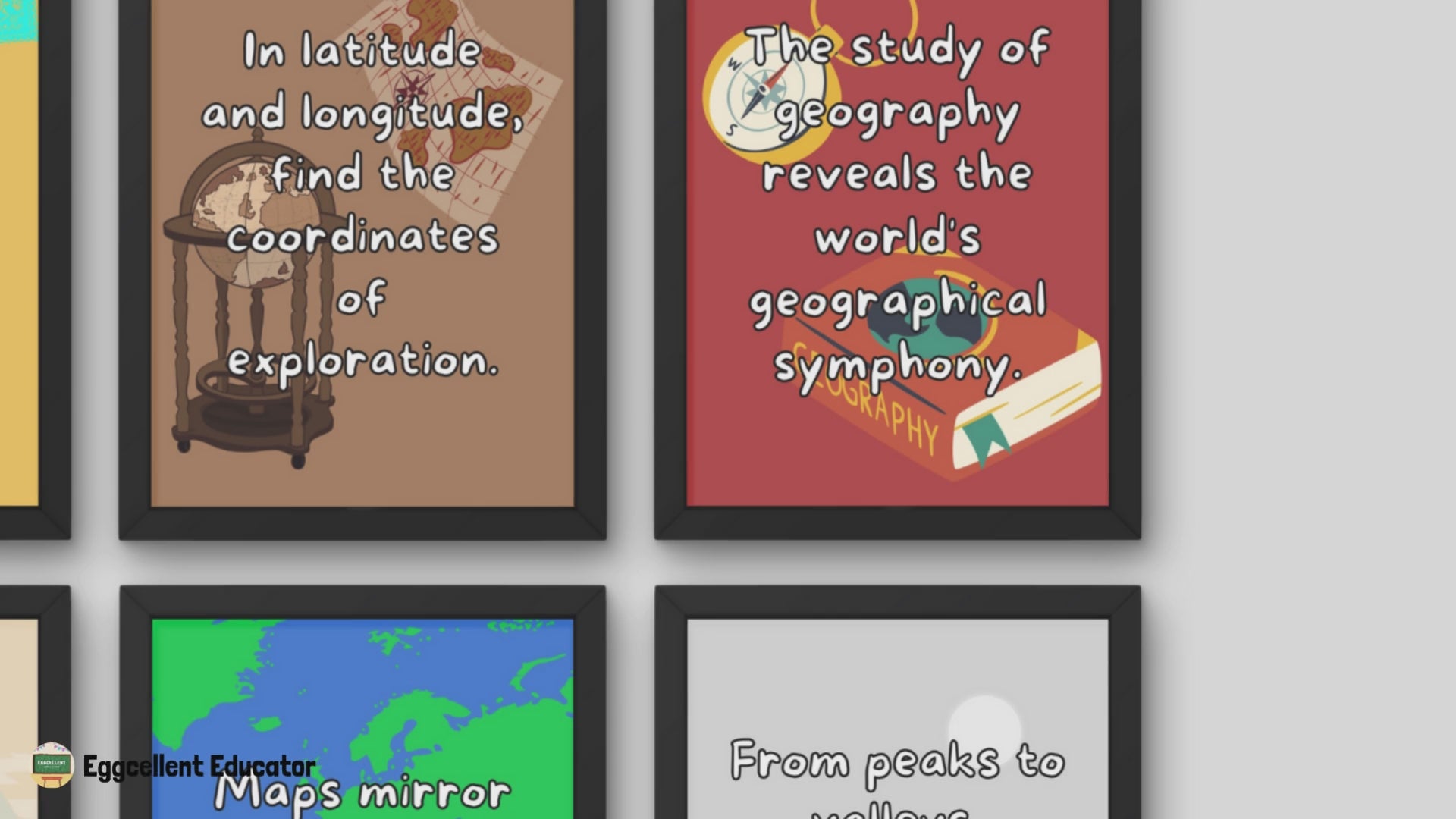 Quotes for Geography Classroom Deco