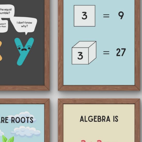 Funny Algebra Posters for Math Classroom Decor