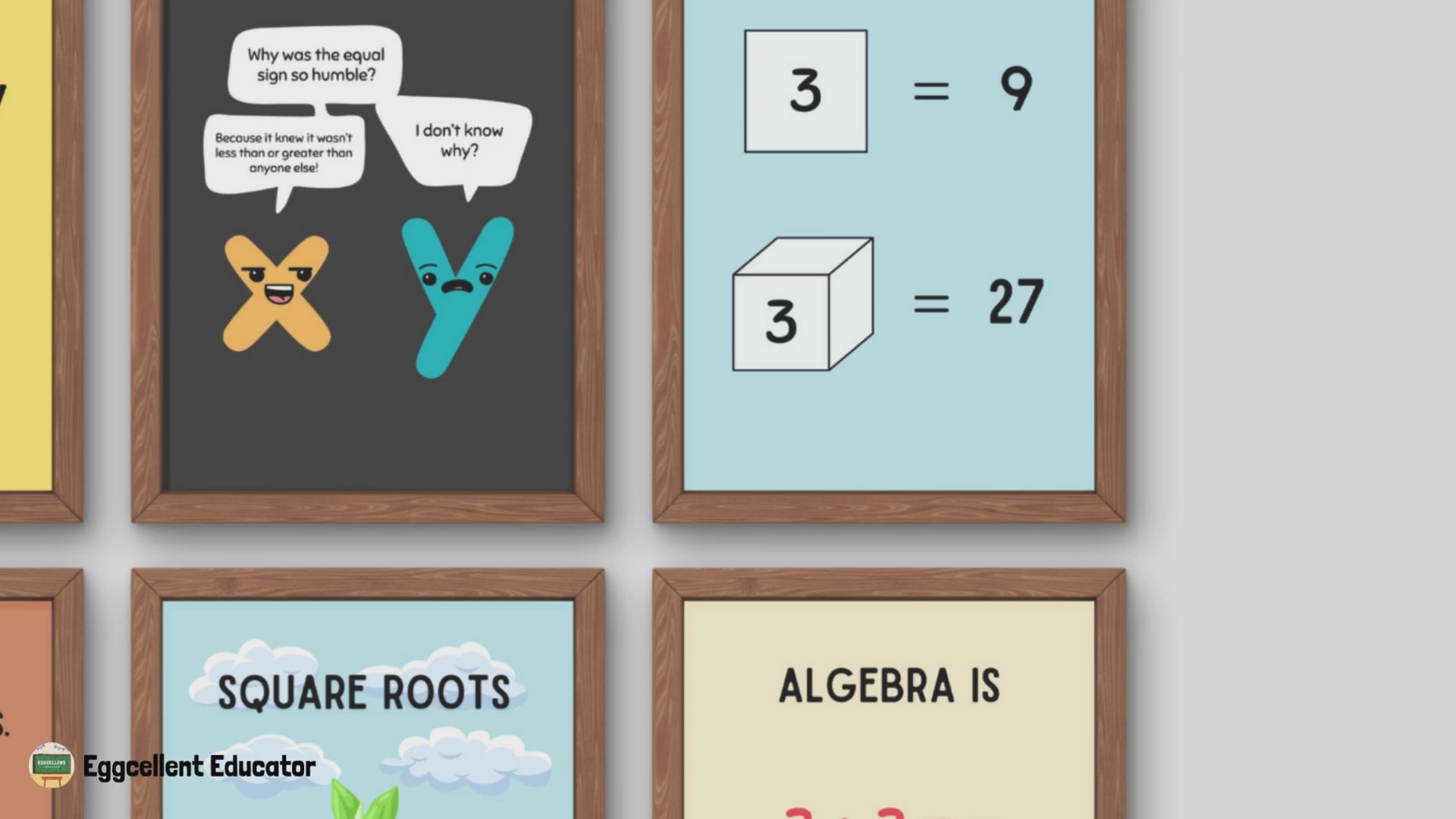 Funny Algebra Posters for Math Classroom Decor