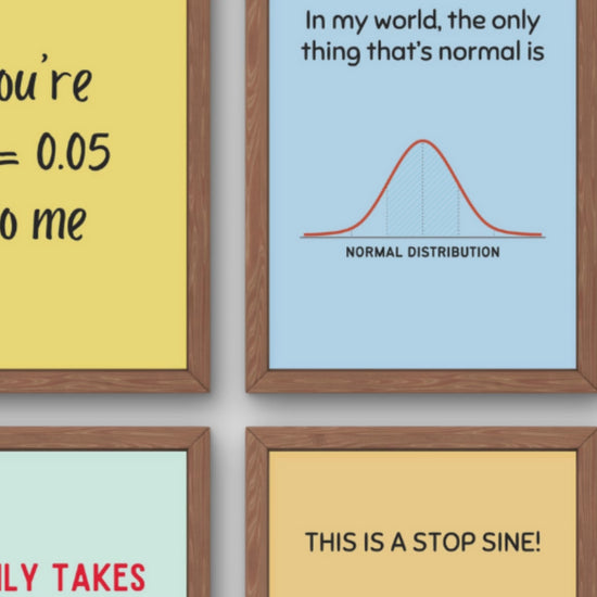 Funny Statistics Posters for Math Classroom Decor