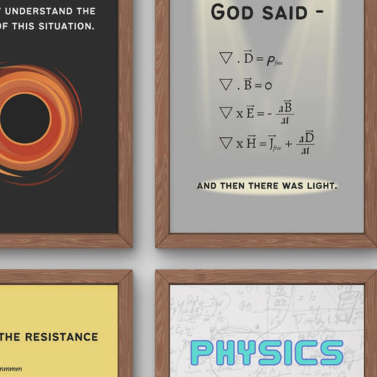 Funny Posters for Physics Classroom Decor