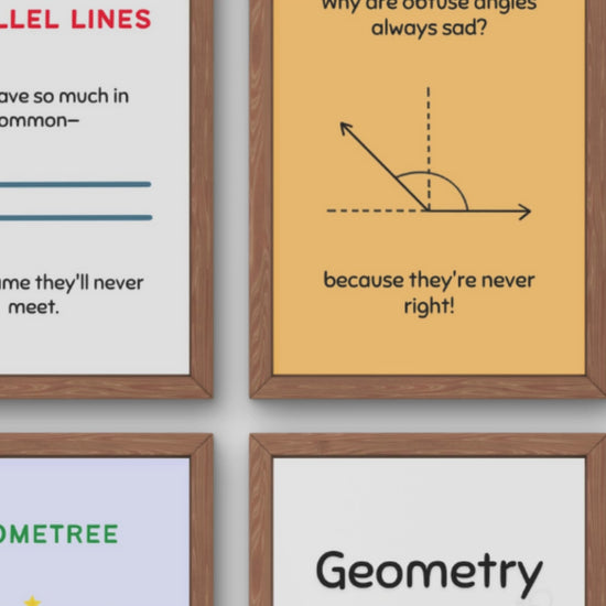 Funny Geometry Posters for Math Classroom Decor