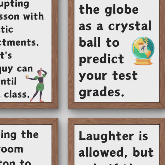 Funny classroom rules posters for middle school