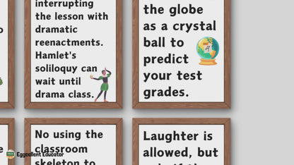 Funny classroom rules posters for middle school