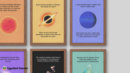 Outer space Fun Facts Posters for Science Classroom Decor