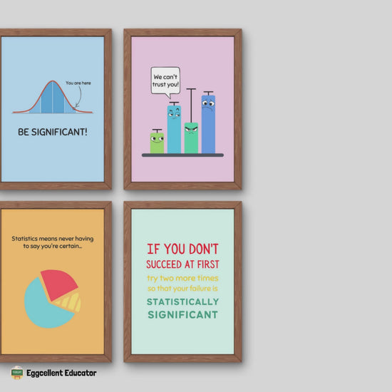 Funny Statistics Posters for Math Classroom Decor