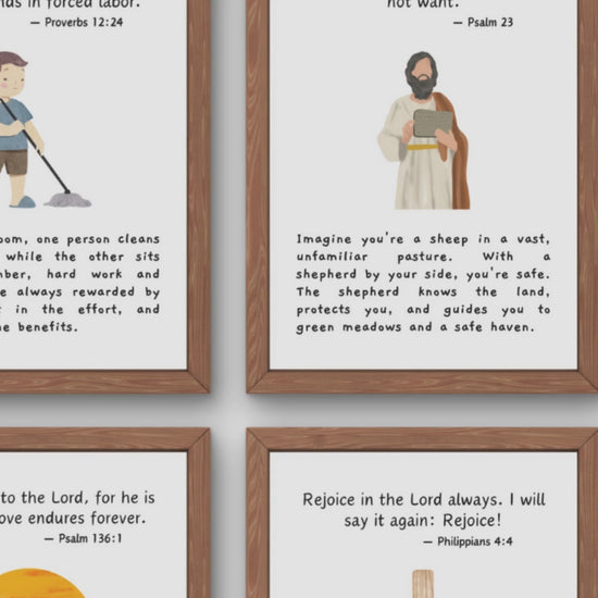 Bible Verse Posters for Religious Classroom Decor