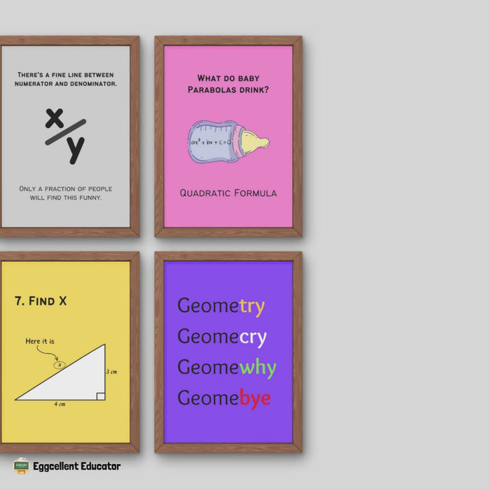 Funny Posters for Math Classroom Decor