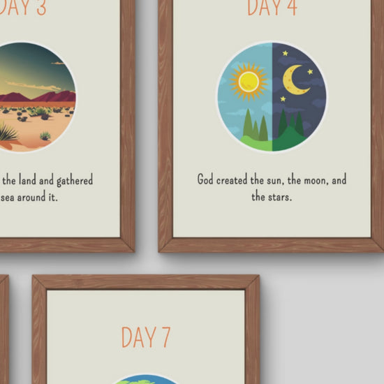 7 Days of Creation Posters for Religious Classroom Decor